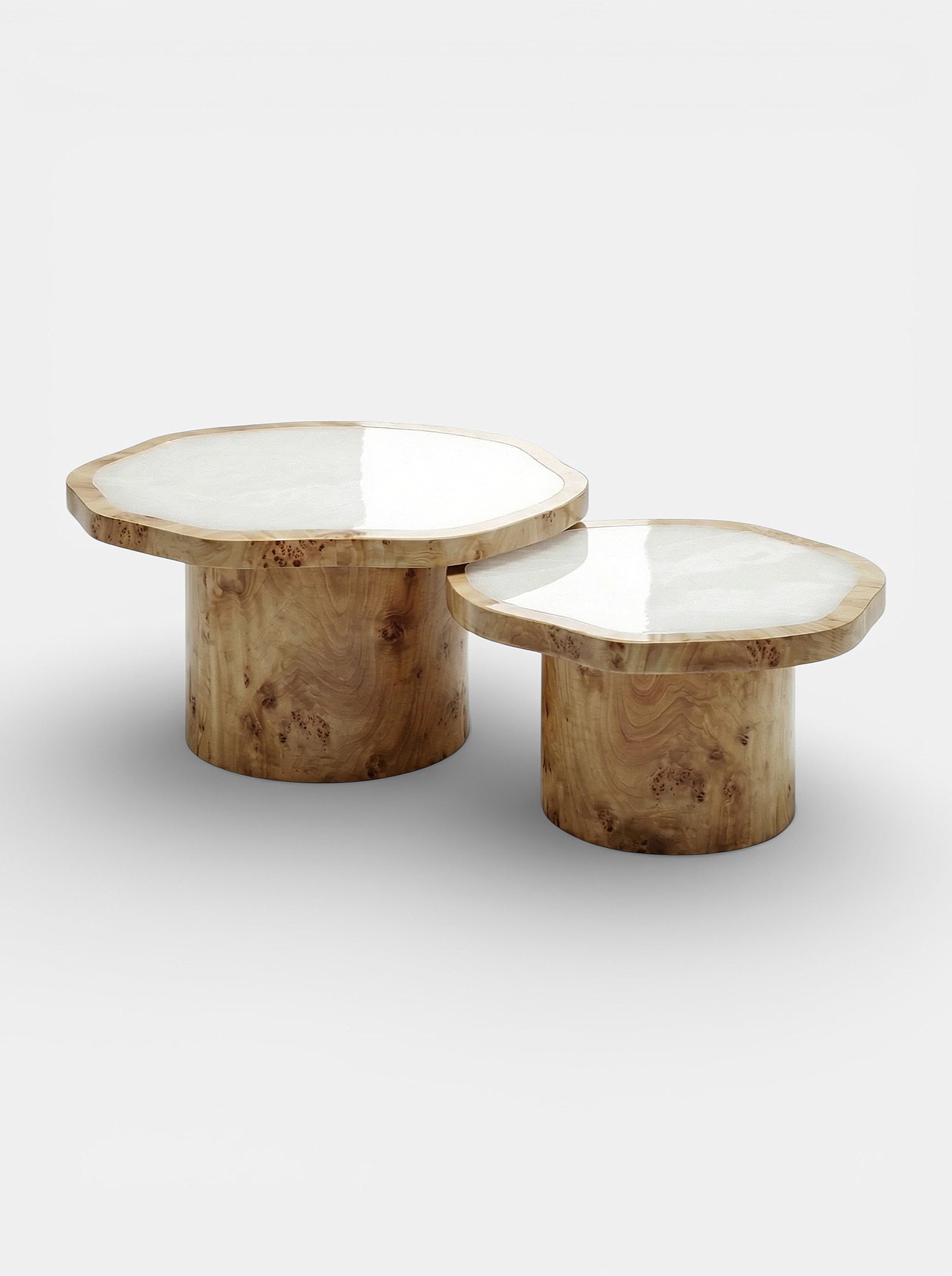 MARBERA Joan Duo Luxury Wood Coffee Table Italian Made