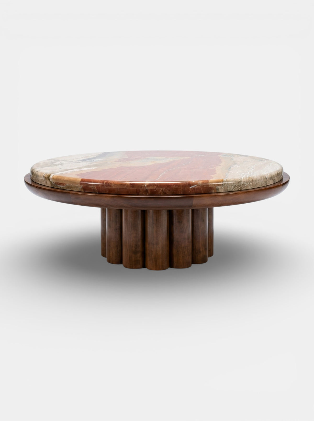 MARBERA Edoni Luxury Wood Breccia Marble Table Italian