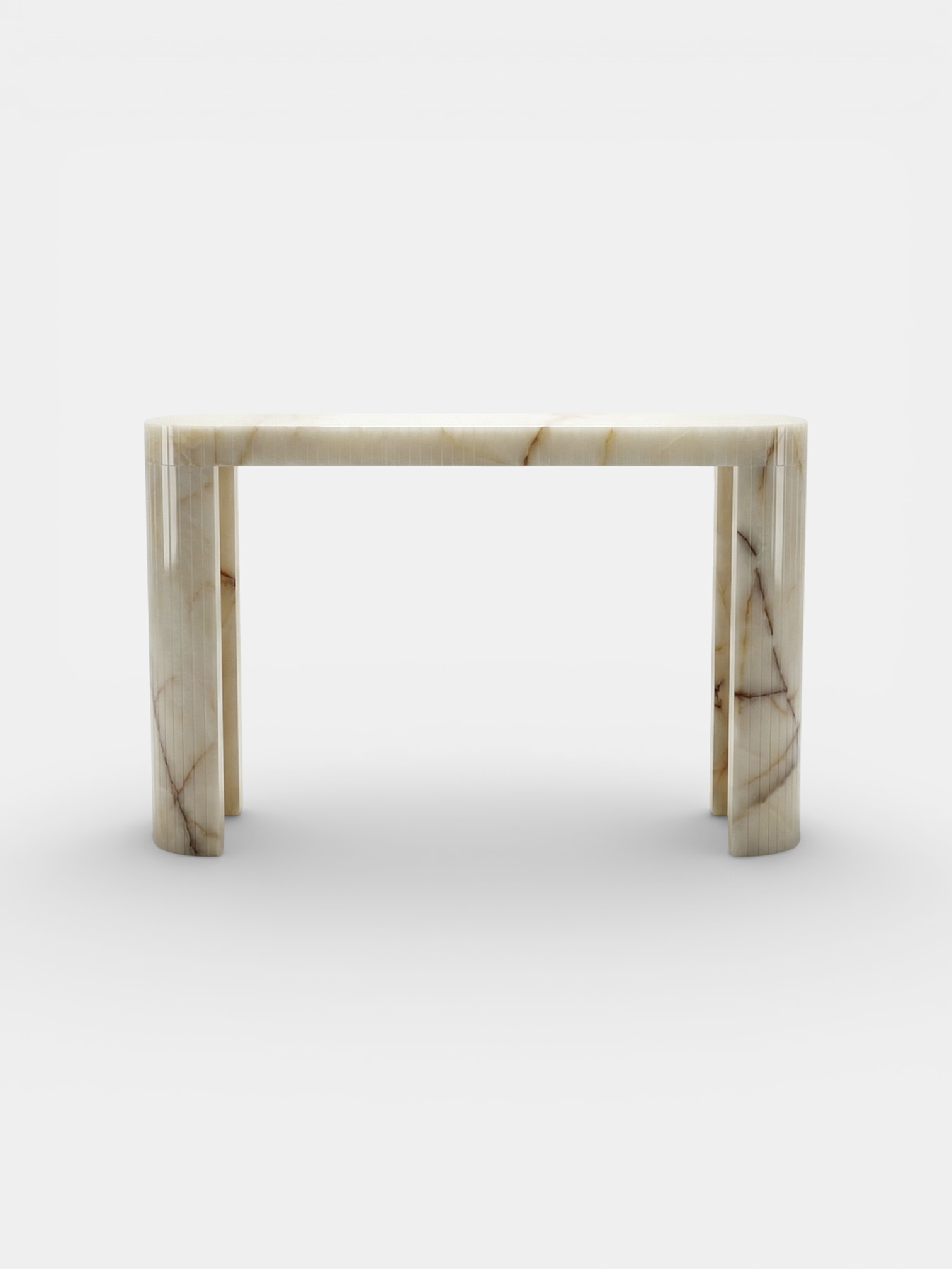 MARBERA Luna Shell Onyx Console Handmade Italian