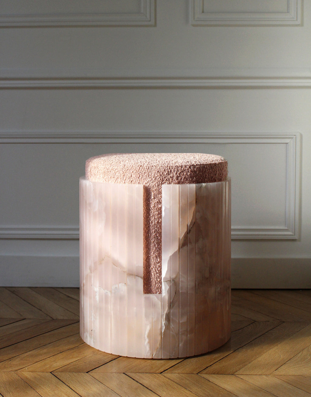 Pink Onyx Dolce Stool