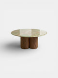Gianni Solo Onyx and Wood Coffee Table