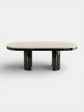 Gio Black And Ivory Onyx Dining Table