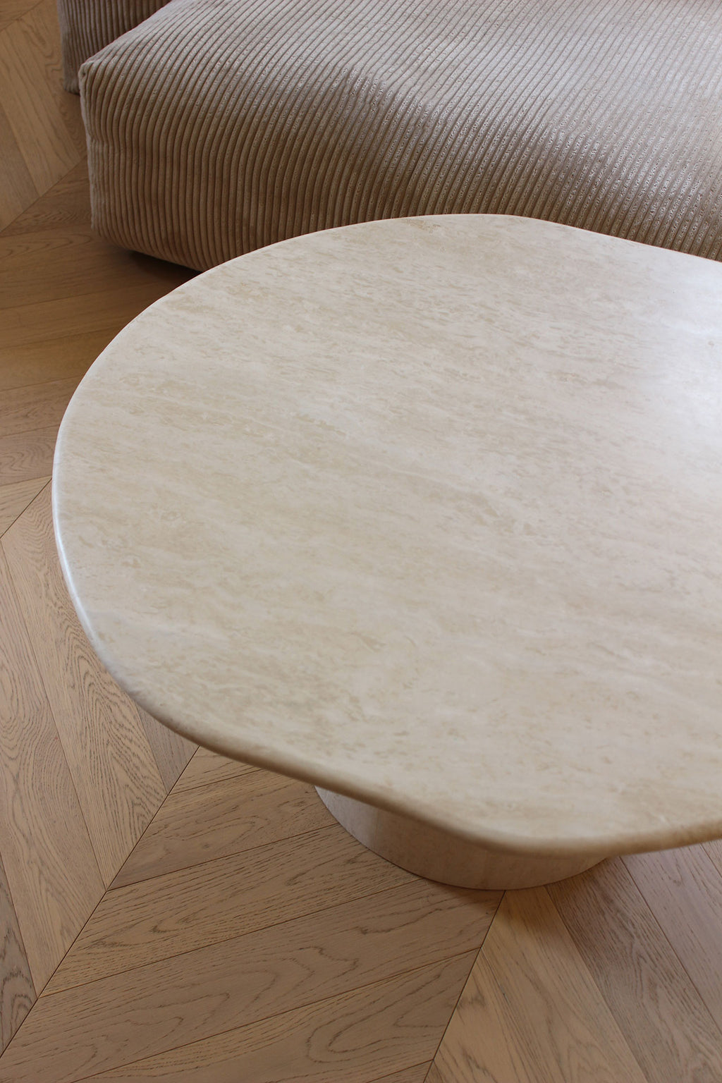 Joan Solo Travertin Table