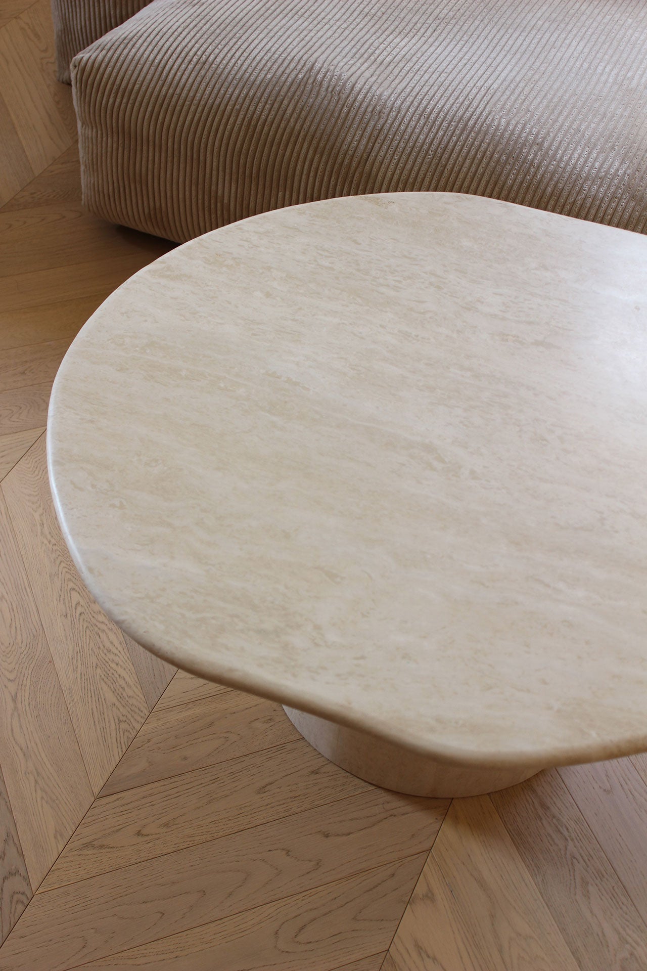 Joan Solo Travertin Table