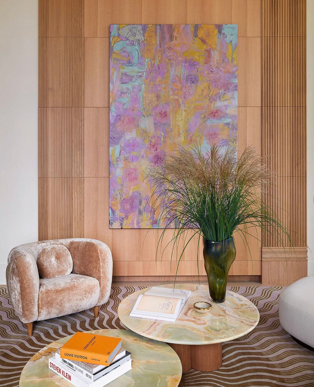 Gianni Duo Onyx and Wood Coffee Tables