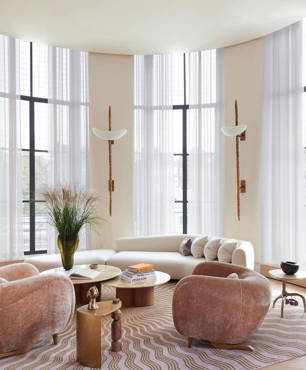 Gianni Duo Onyx and Wood Coffee Tables