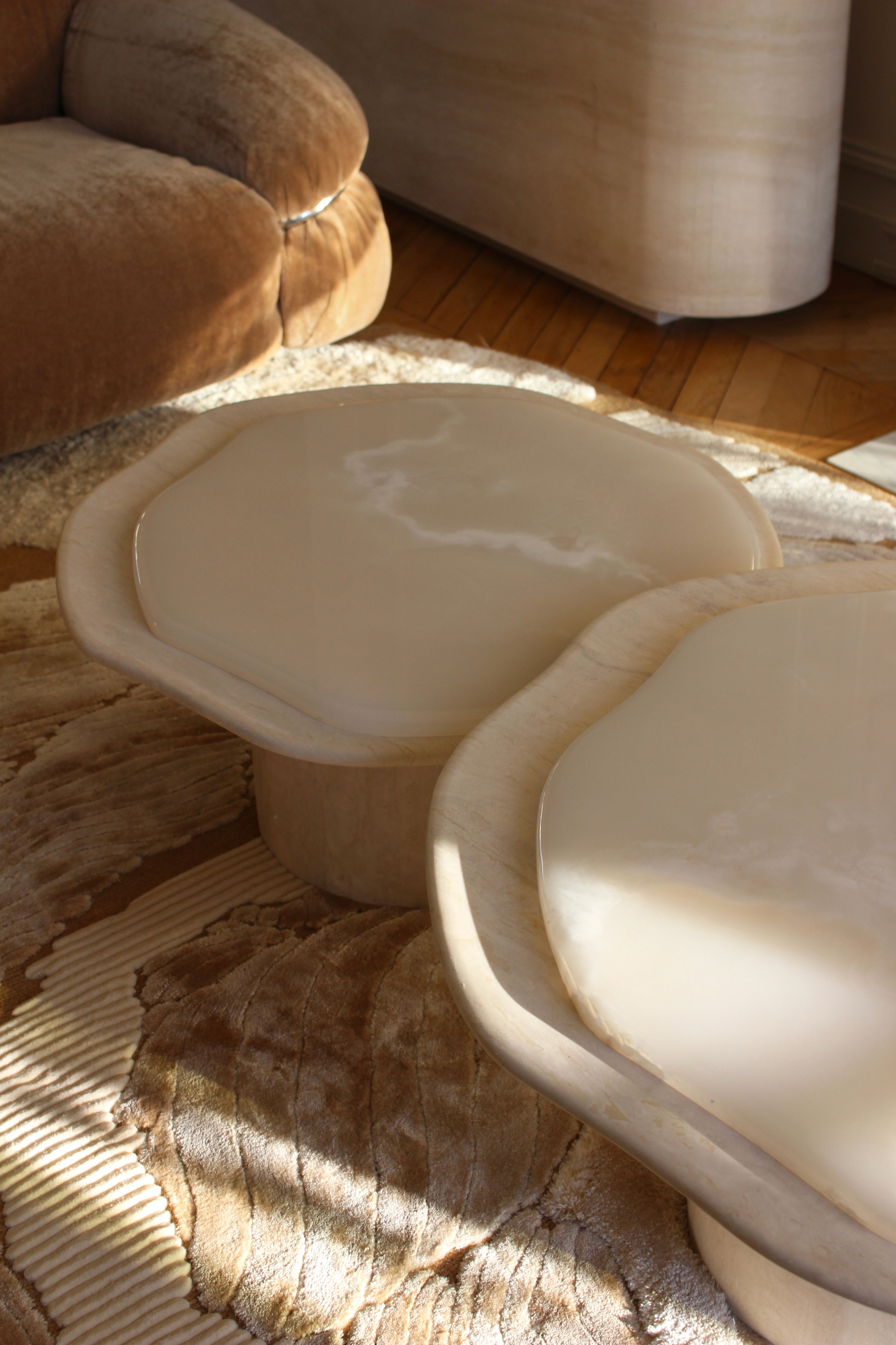 MARBERA Designer Onyx Coffee Table Nuga | Italian Made