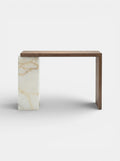 Jill Console Wood and Shell Onyx