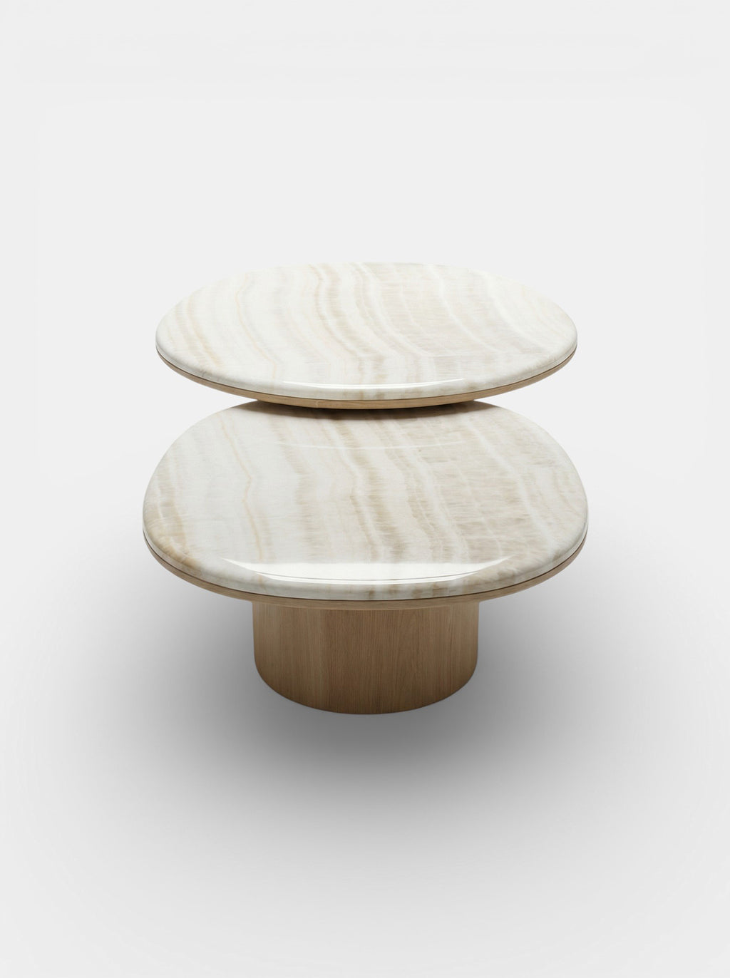 Alexis Duo Tables Ivory Onyx And Oak