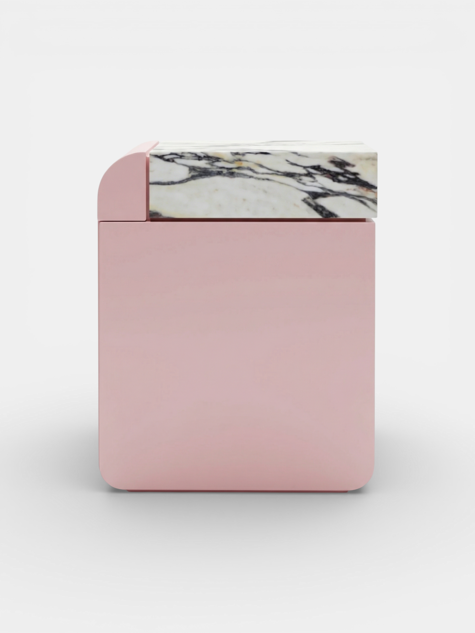 MARBERA Pink Marble Storage Table - Luxury Italian Handmade