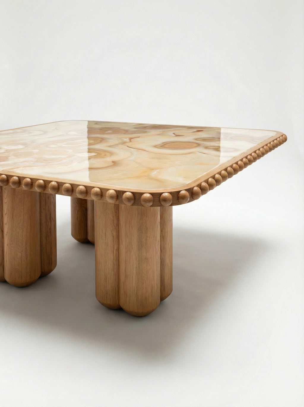Biscuit Sixties Onyx And Oak Dinning Table