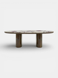 Carla Wood And Calacatta Viola Dining Table
