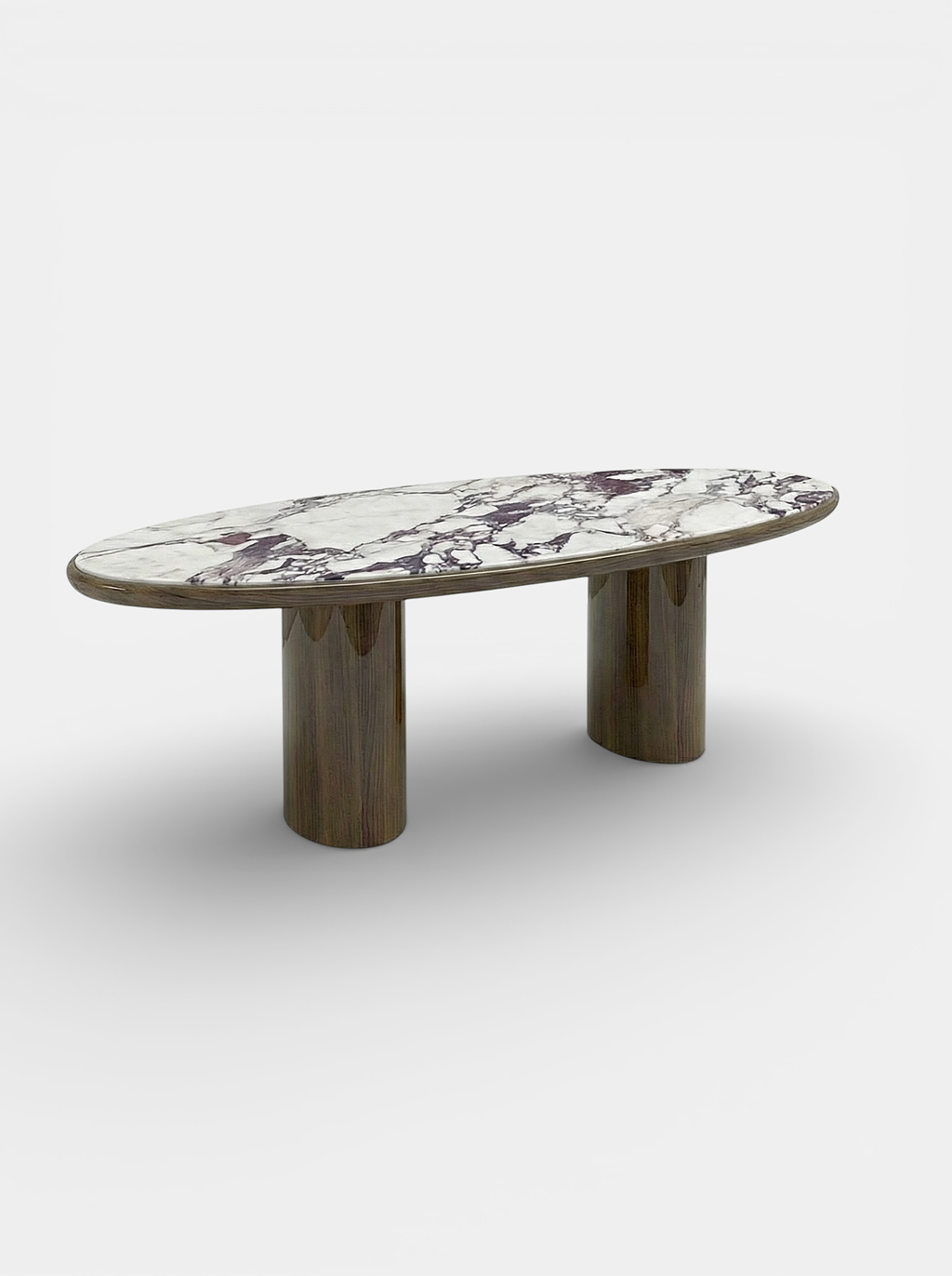 Carla Wood And Calacatta Viola Dining Table