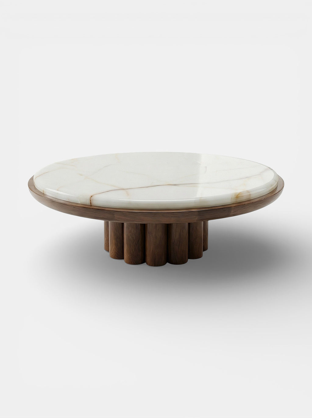 Edoni Wood and Shell Onyx Coffee Table