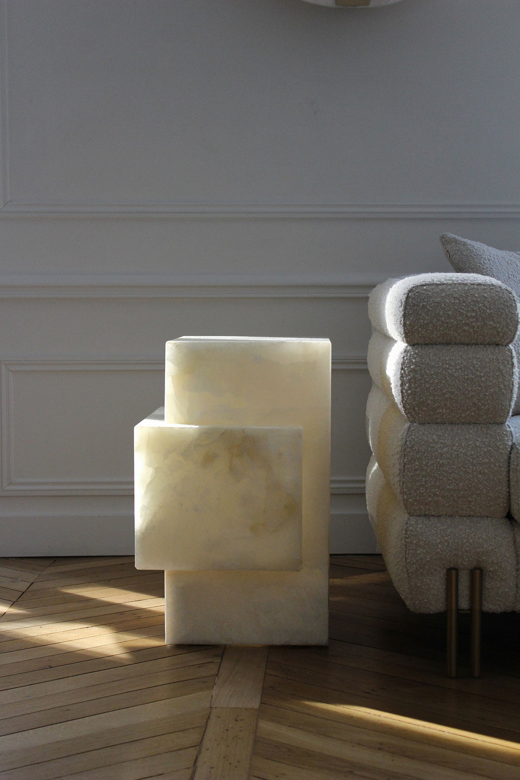 Ella White Onyx Table