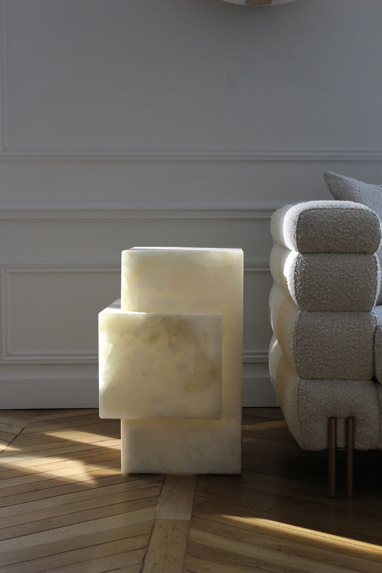 Ella White Onyx Table