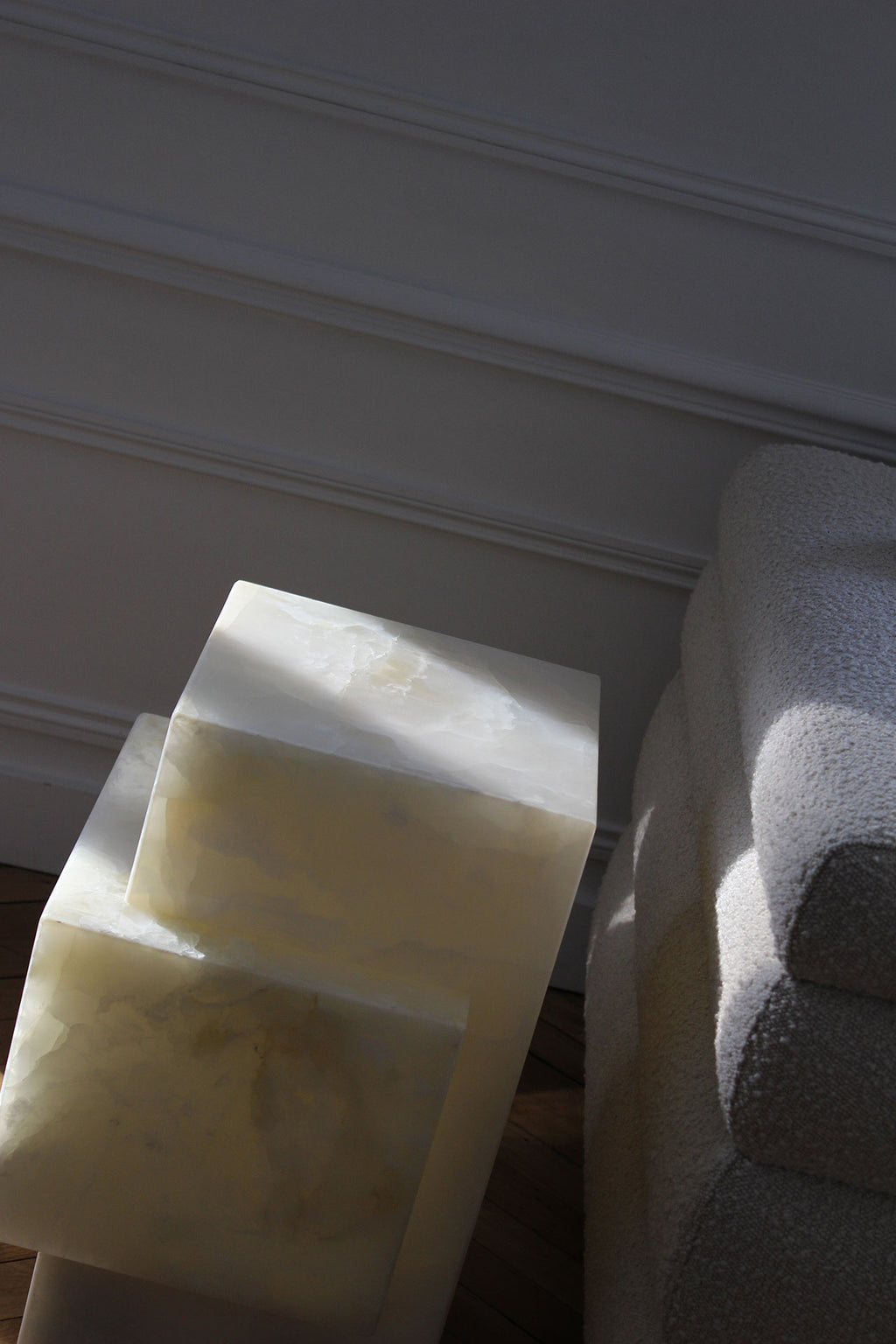 Ella White Onyx Table