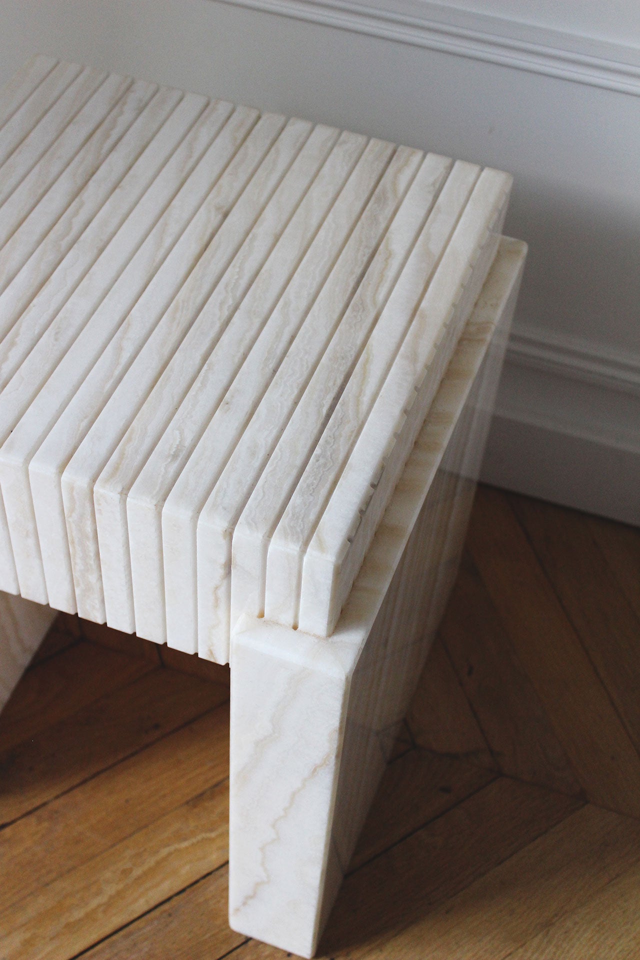 Gina Ivory Onyx Stool