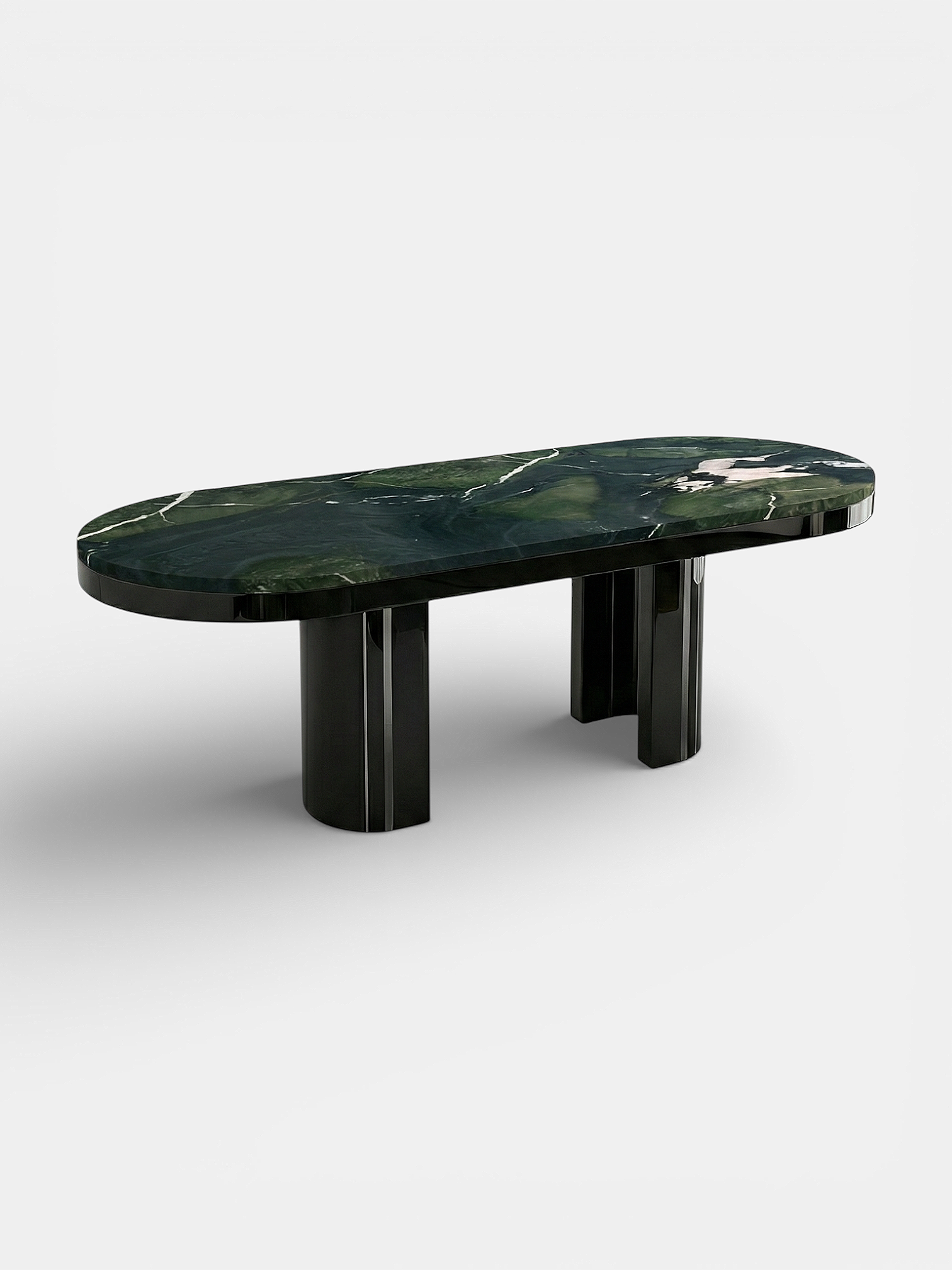 Gio Black And Avocado Marble Dining Table
