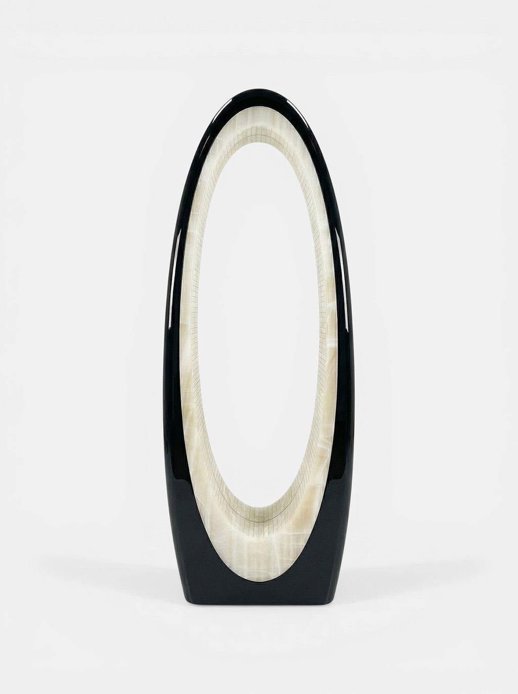 Harch Black And Vanilla Onyx Mirror