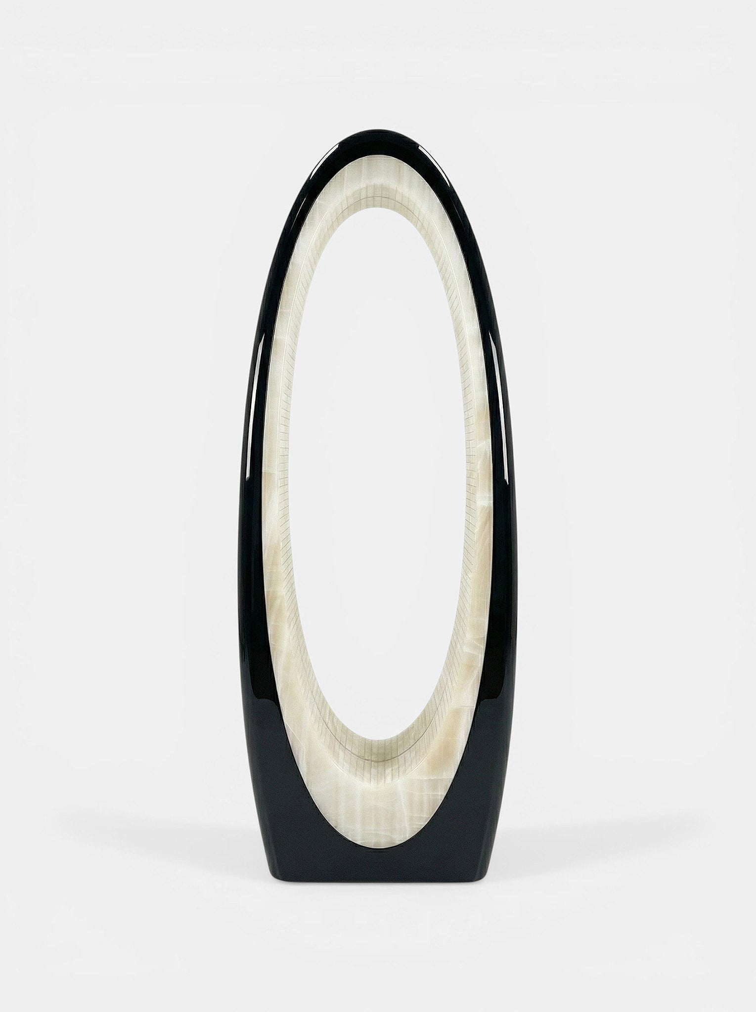 Harch Black And Vanilla Onyx Mirror