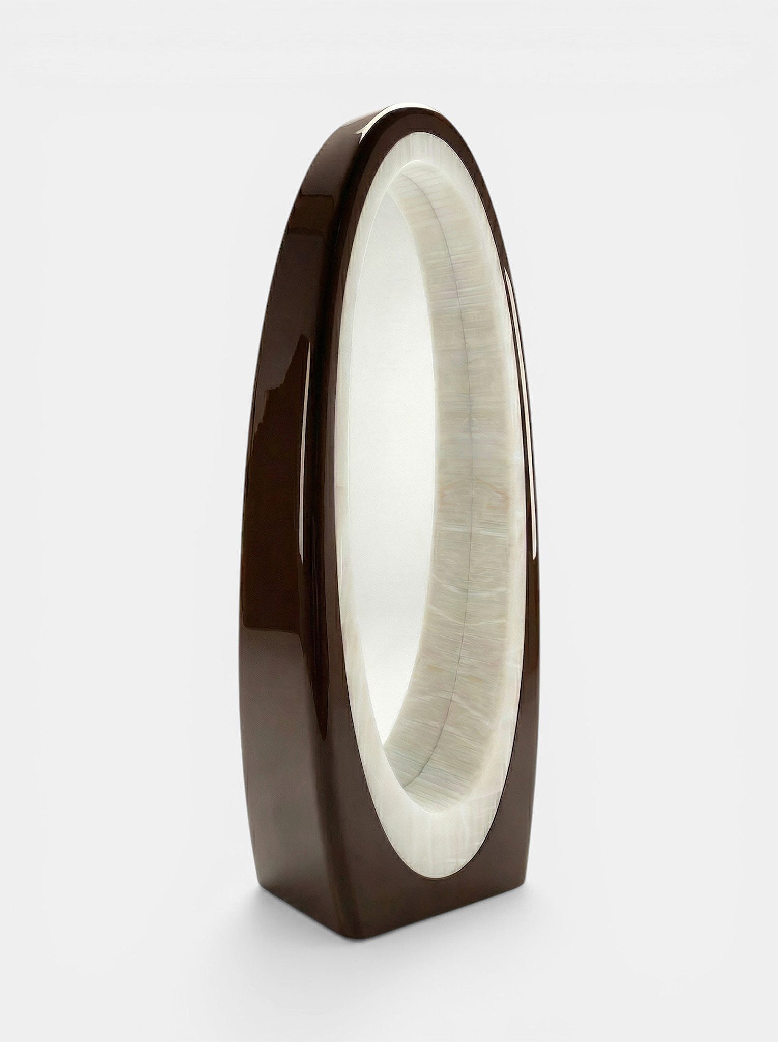Harch Brown And White Onyx Mirror