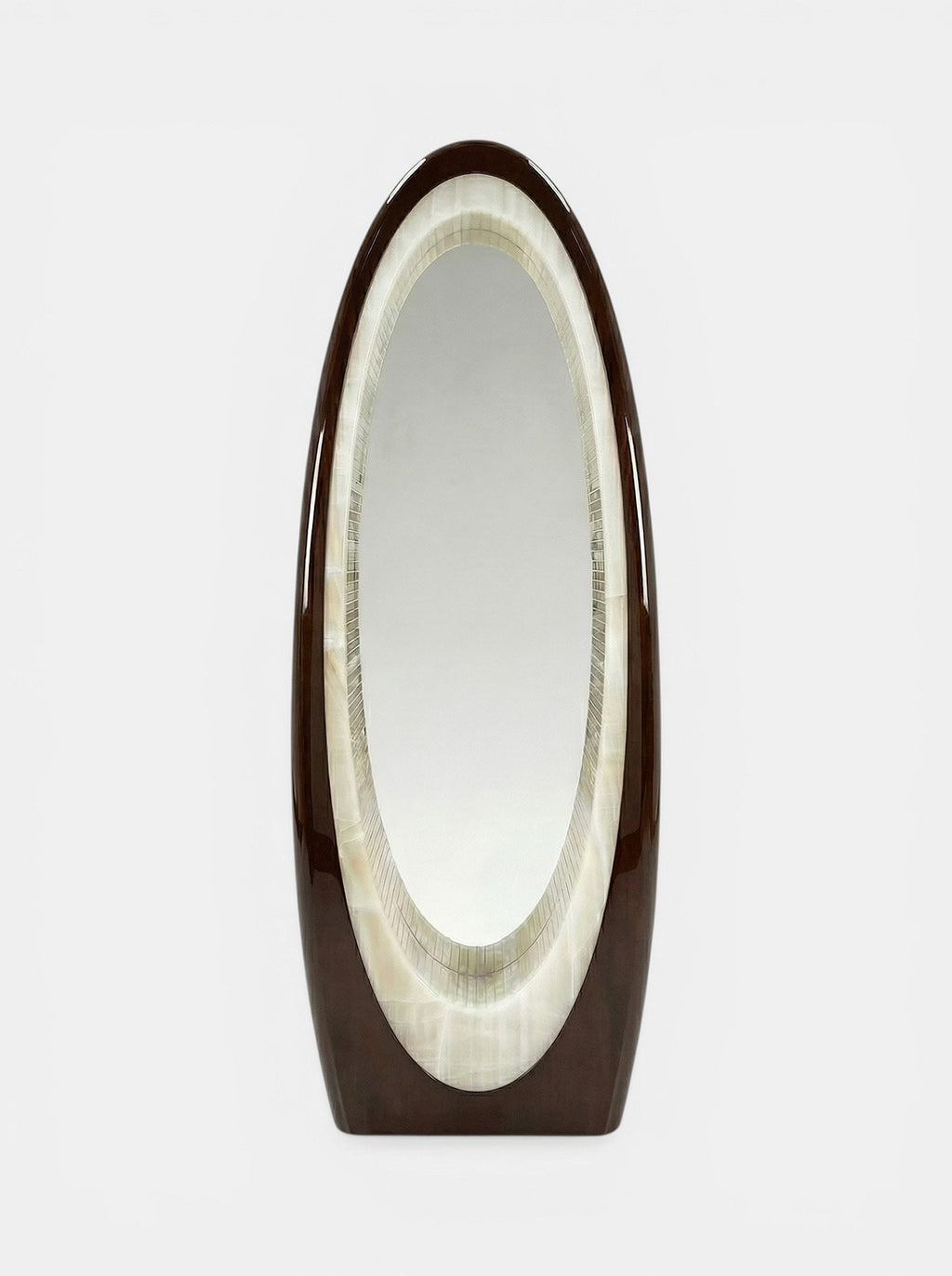 Harch Brown And White Onyx Mirror