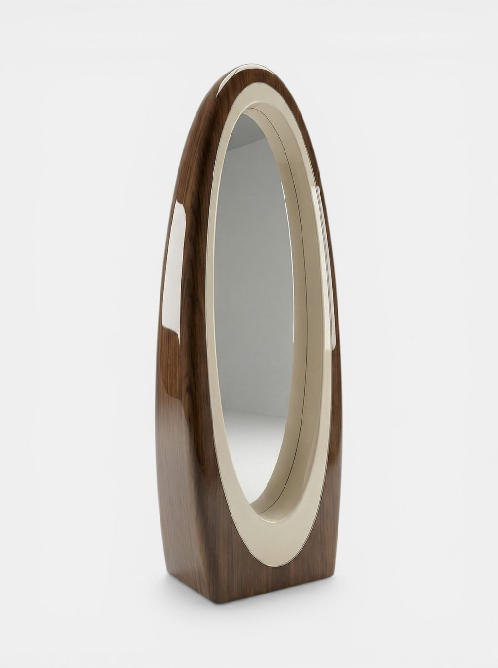 Harch Harch Wooden And Off-White Mirror – MARBERA