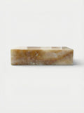 Honey onyx bubble gum coffee table - Italian luxury marble furniture with organic curved design
