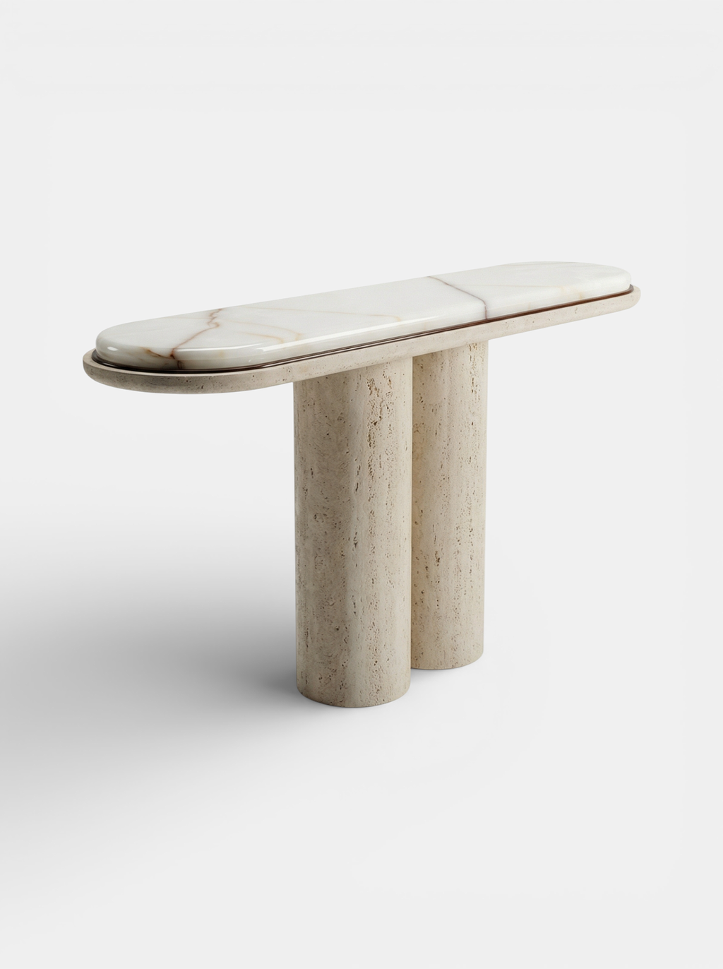 Ida Travertin And Onyx Console