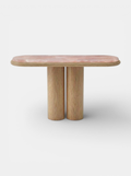 Ida Oak And Pink Onyx Console