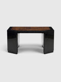 James Black Lacquered And Burl Wood Desk