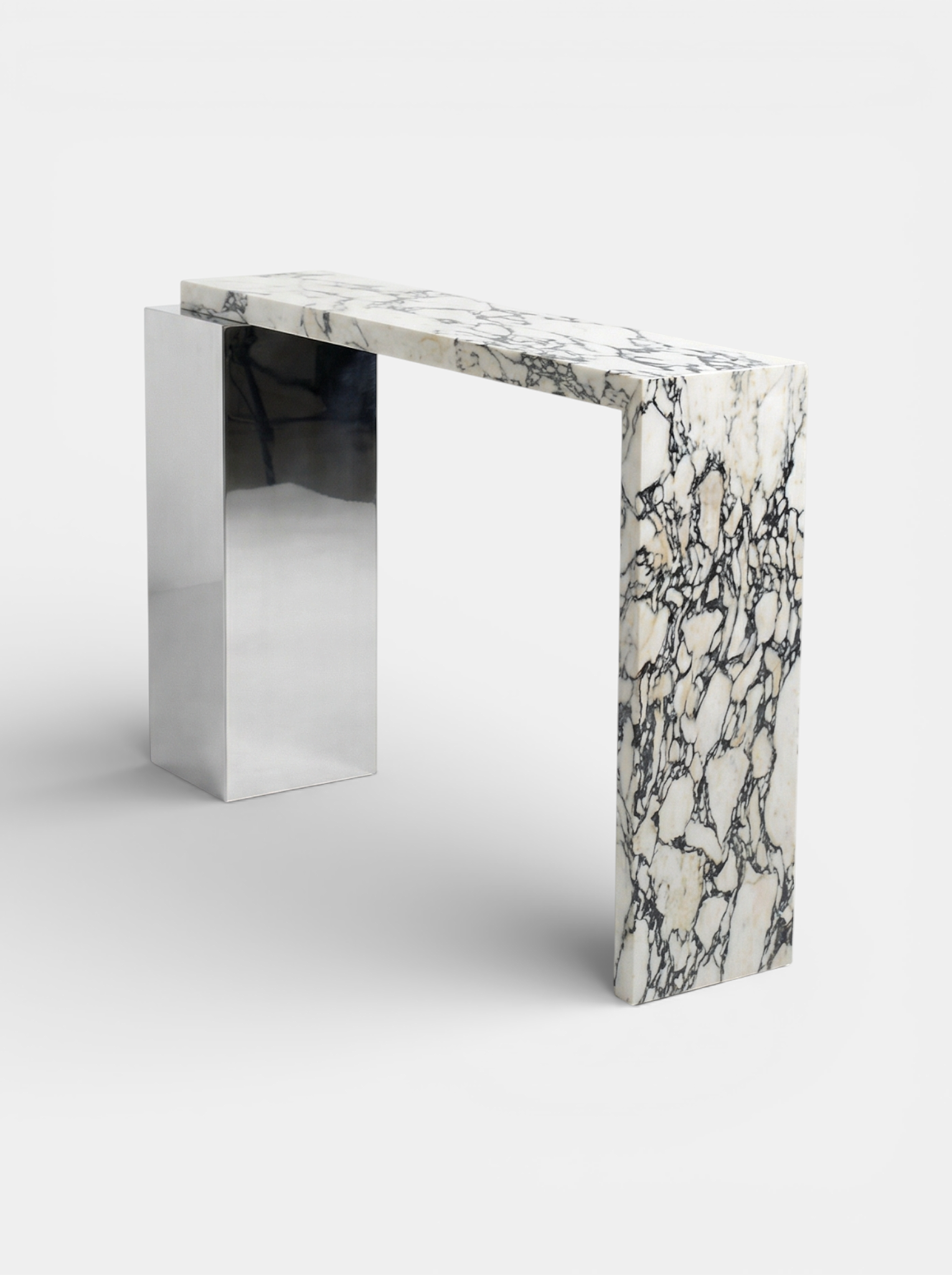Jill Console Calacatta Viola & Inox