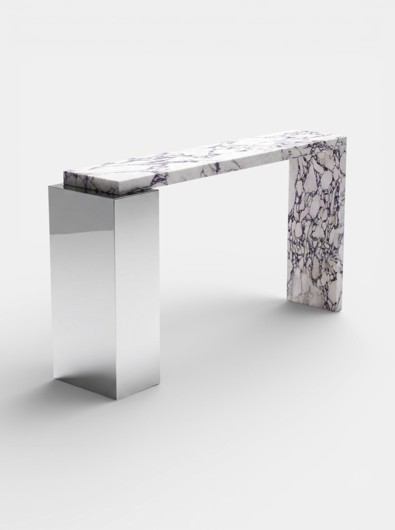 Jill Console Calacatta Viola & Inox