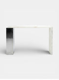Jill Console White Onyx & Inox