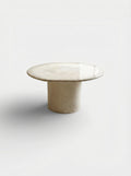 Joan Solo onyx coffee table in premium white marble - luxury Italian furniture by MARBERA