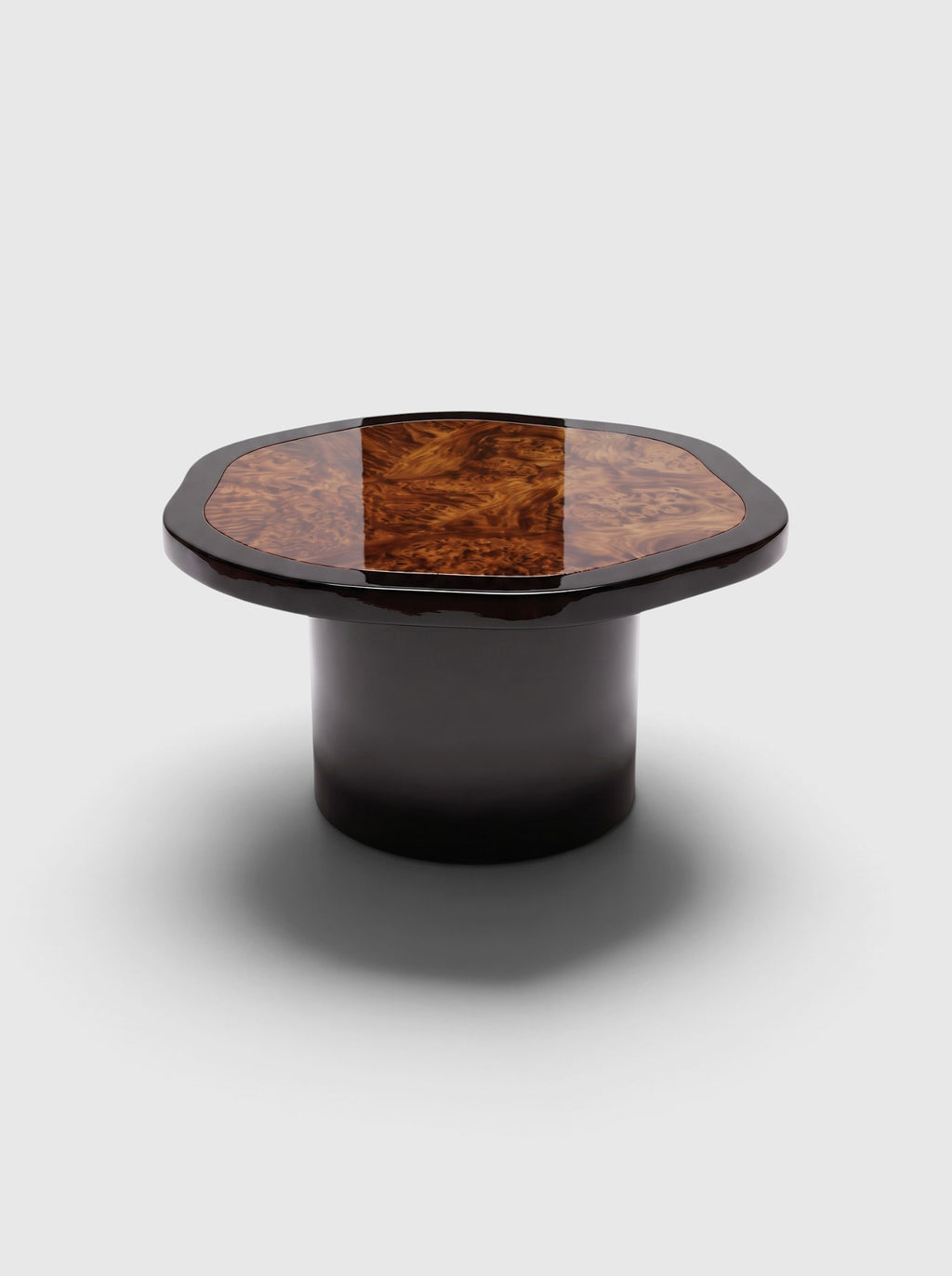 Wooden Black Lacquered And Dark Burl Joan Solo