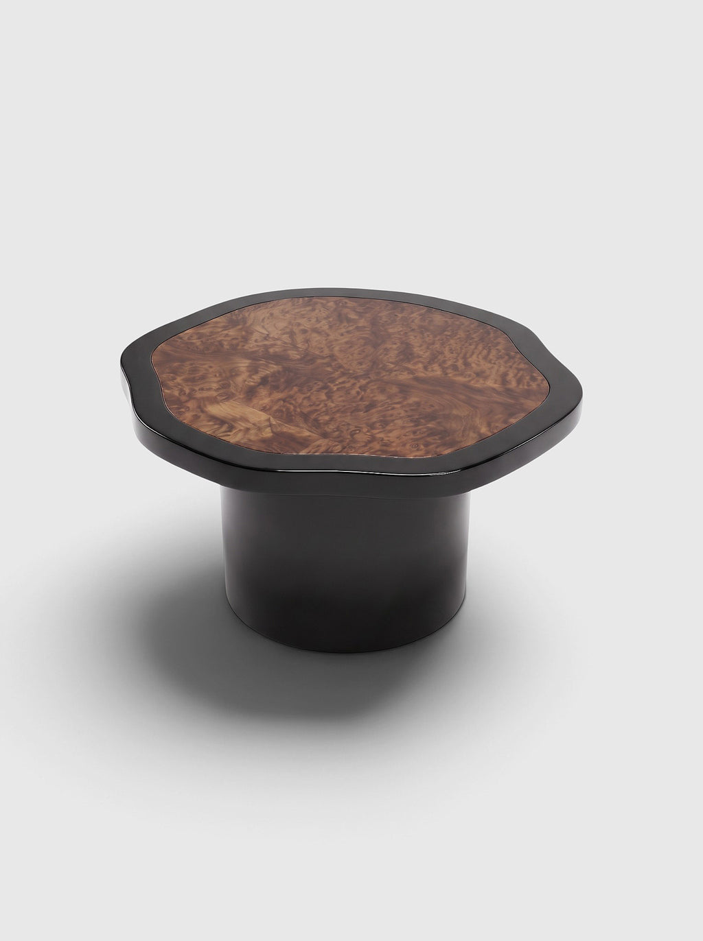 Wooden Black Lacquered And Dark Burl Joan Solo