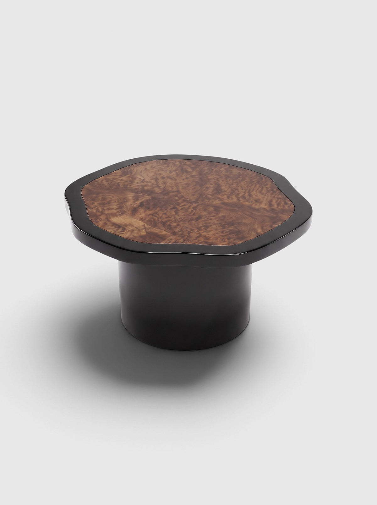 Wooden Black Lacquered And Dark Burl Joan Solo