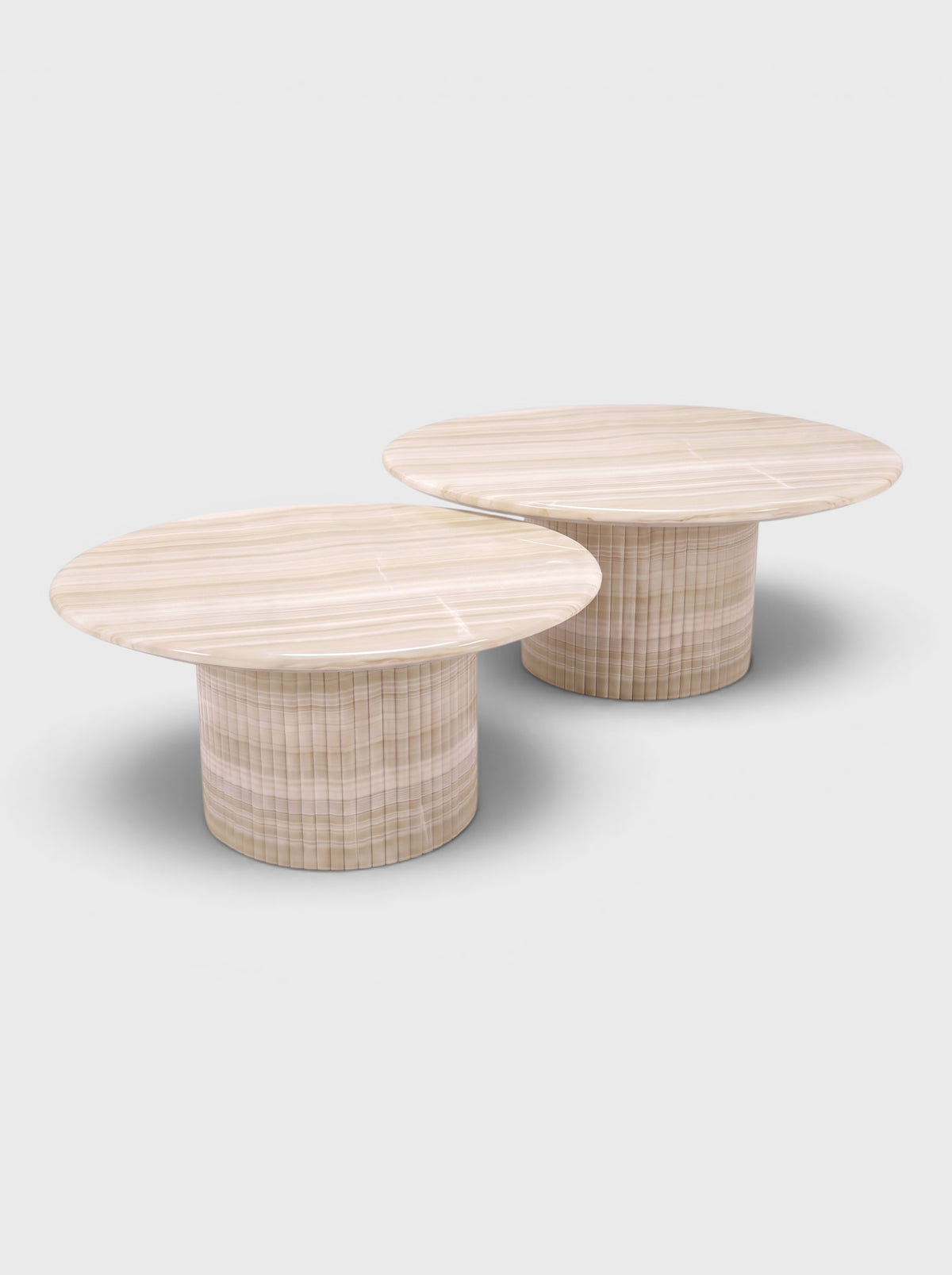 Joan Duo Ivory Onyx Table