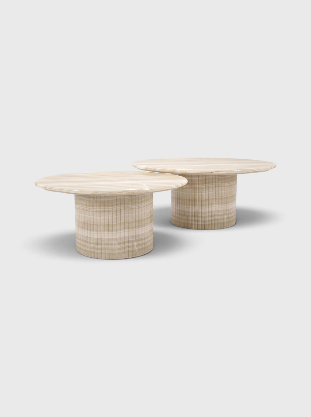 Joan Duo Ivory Onyx Table