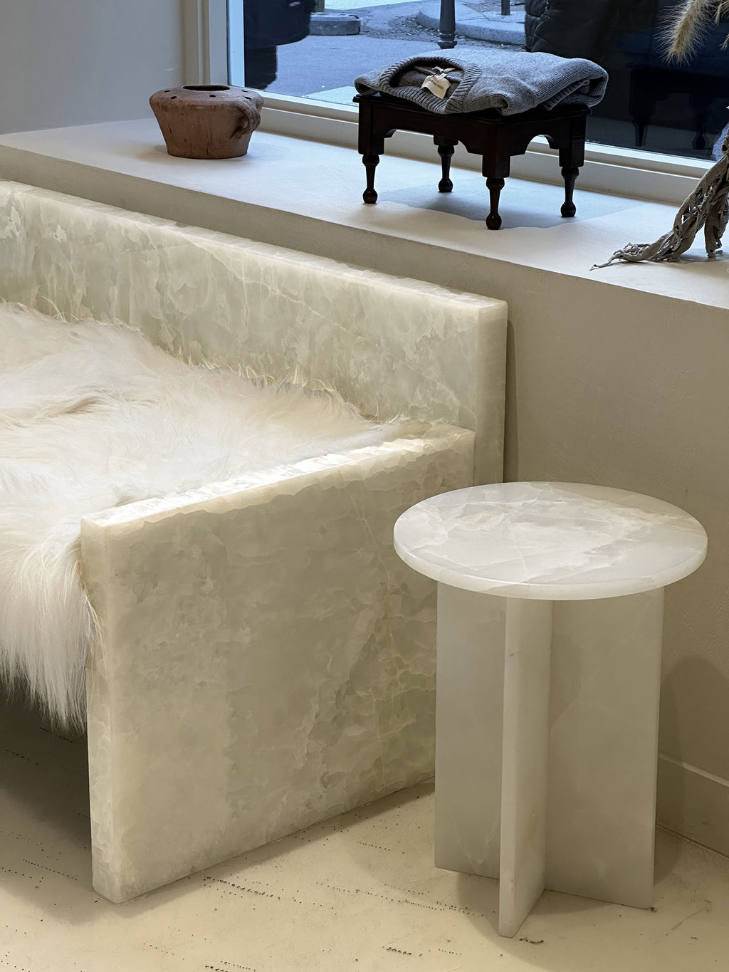 Rosie White Onyx Table