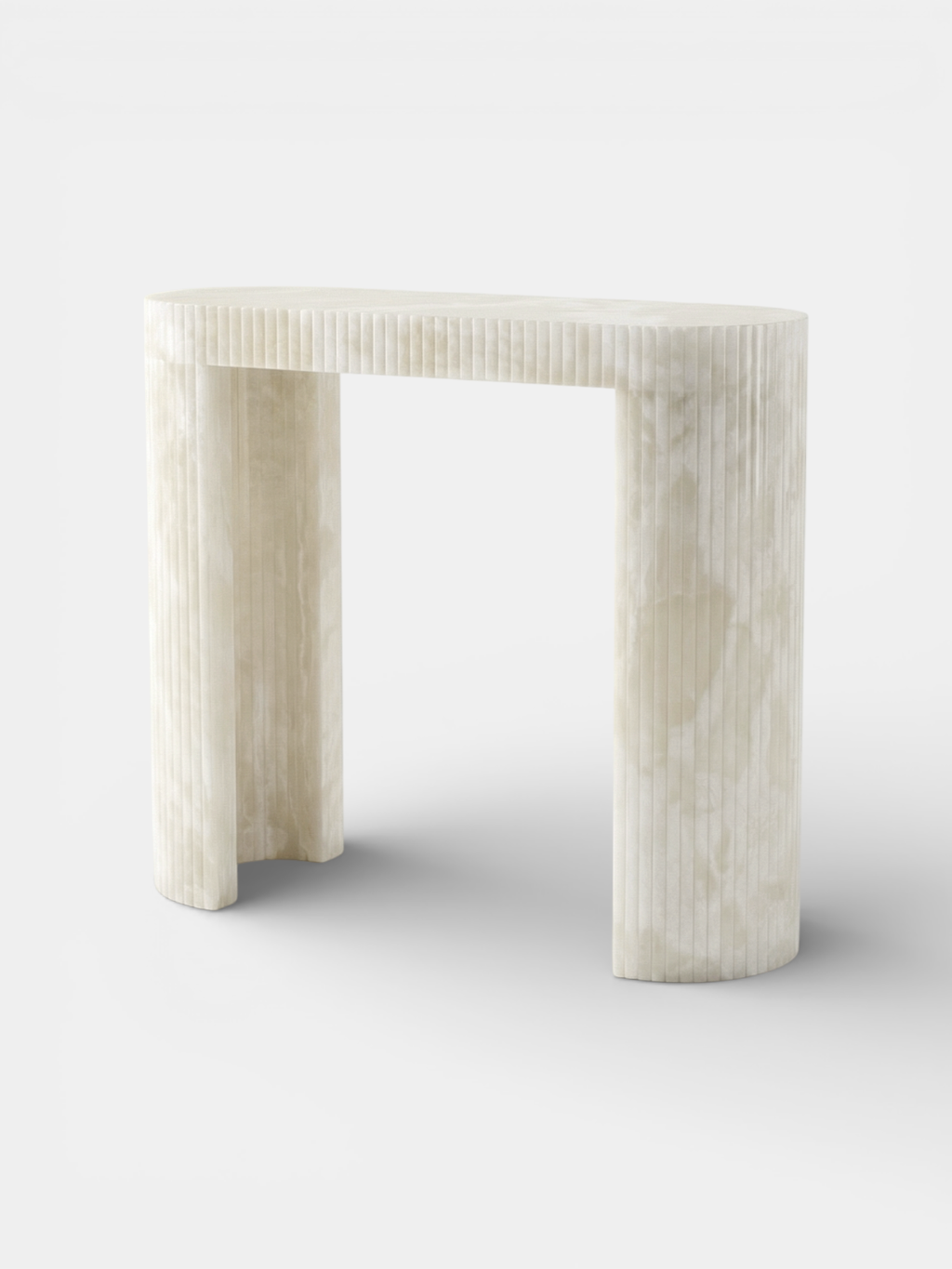 Luna White Onyx Console