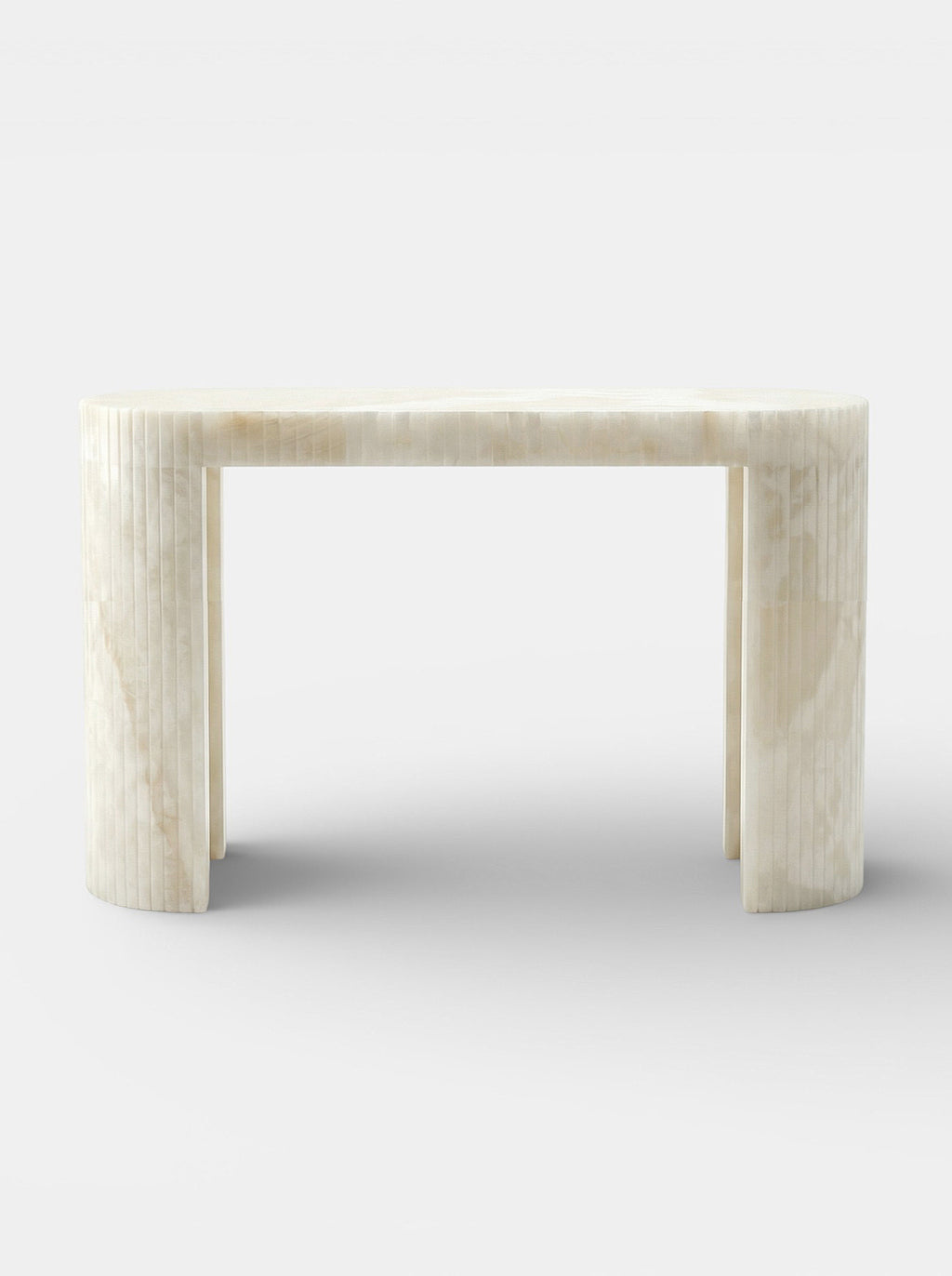 Luna White Onyx Console