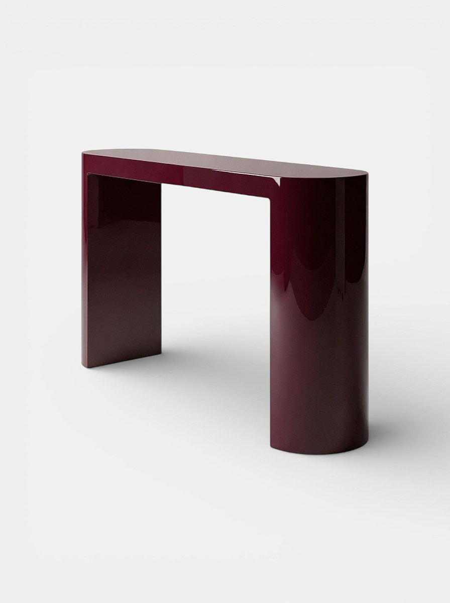 Luna Bordeaux Lacquered Console