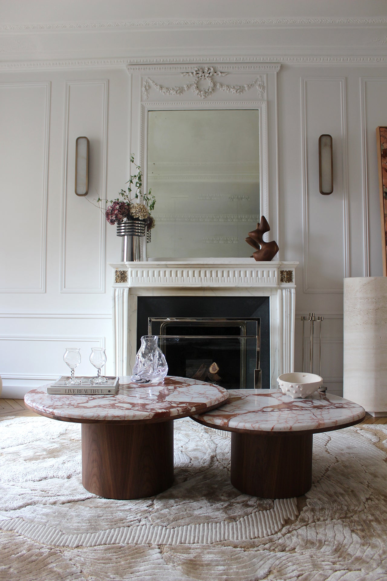 Alexis Duo Table Calacatta Borgogna And Wood