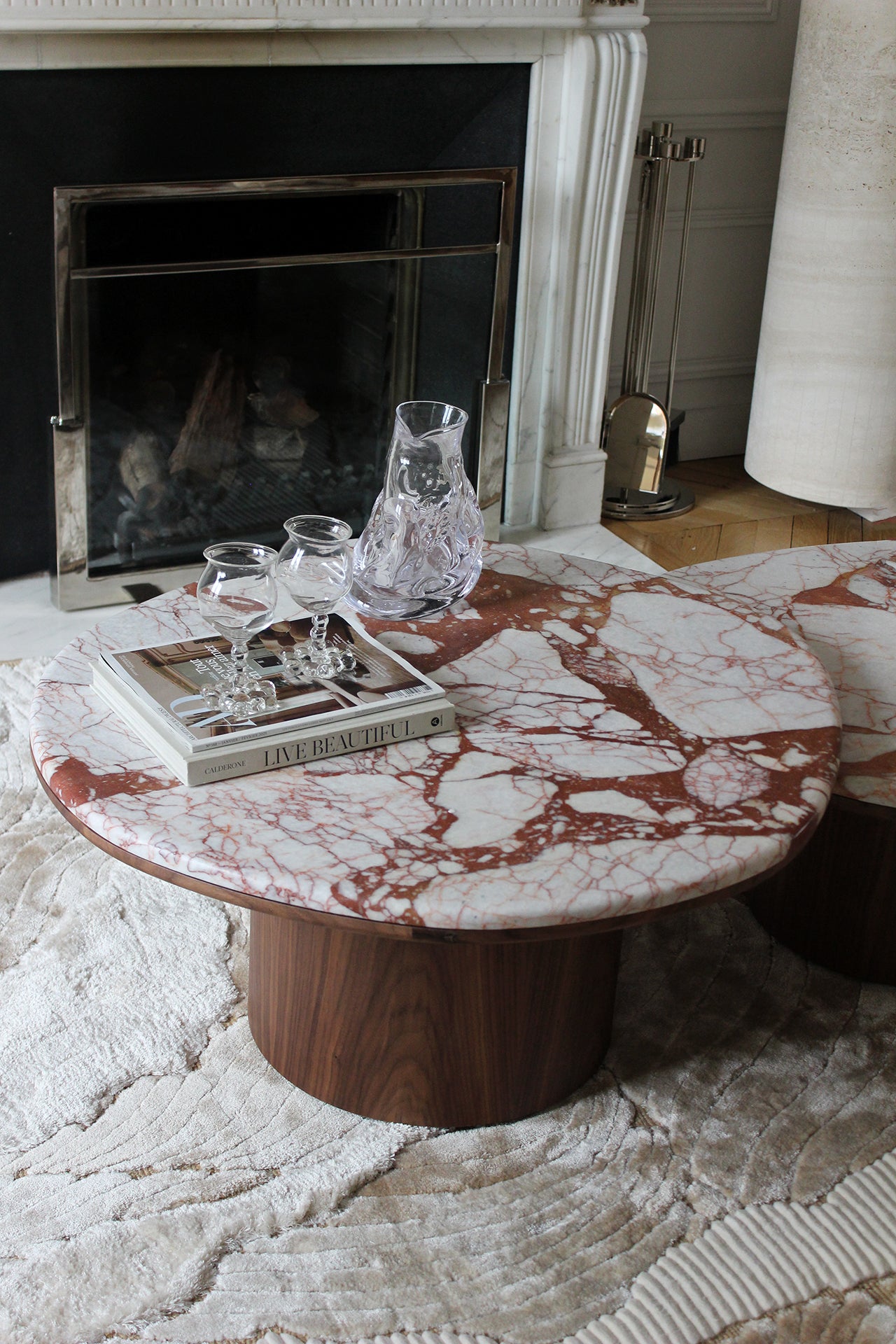 Alexis Duo Table Calacatta Borgogna And Wood