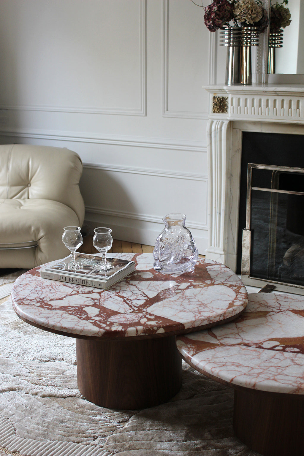 Alexis Duo Table Calacatta Borgogna And Wood