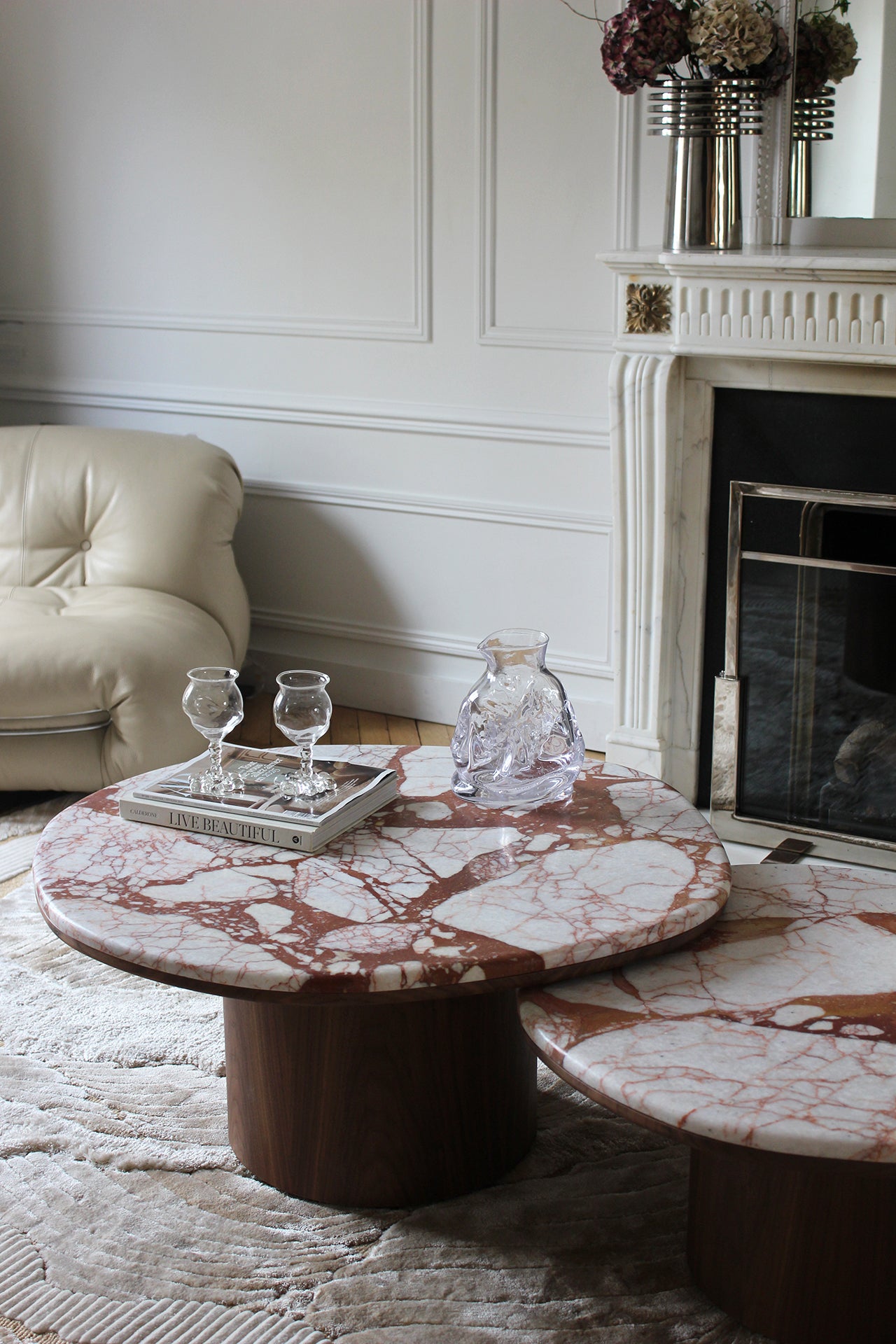 Alexis Duo Table Calacatta Borgogna And Wood