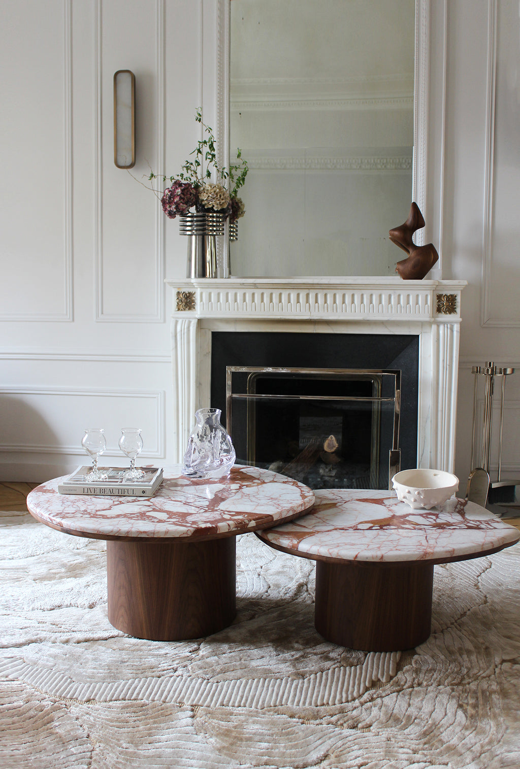 Alexis Duo Table Calacatta Borgogna And Wood